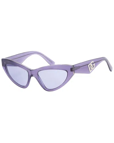 Shop Dolce & Gabbana Women's Dg4439 55mm Sunglasses In Purple