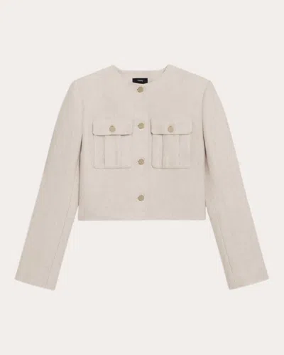 Shop Theory Women's Military Jacket In Neutrals