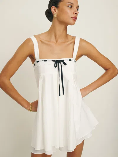 Reformation Shai Sleeveless Minidress In White