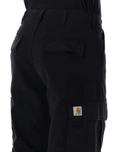 Shop Carhartt Wip Regular Cargo Pant - Garment Dyed Twill In Black