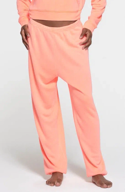 Shop Skims Chase Sport French Terry Joggers In Neon Orange