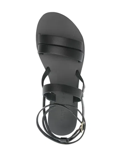 Shop Manebi Manebí Gladiator Leather Sandals In Black