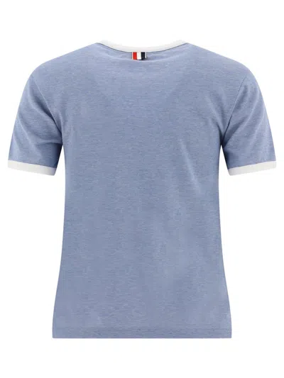 Shop Thom Browne Contrasting Profiles T-shirt In Blue