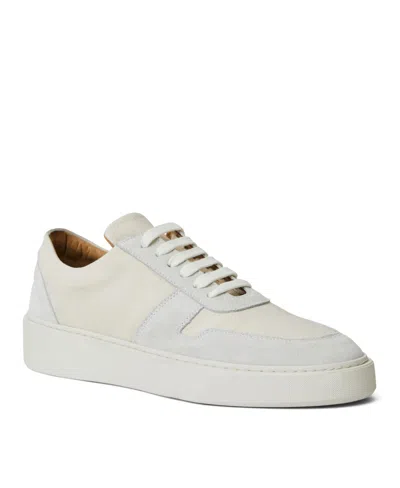 Shop Bruno Magli Men's Darian Leather Sneakers In Off White Canvas