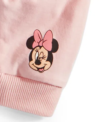 Shop Disney Baby Girls Minnie Mouse Bodysuit, Headband & Pants, 3 Piece Set In White,pink