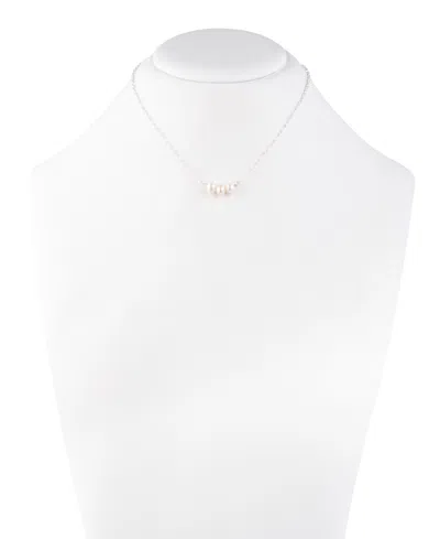 Shop Ralph Lauren Lauren  Sterling Silver Genuine Freshwater Pearl Statement Necklace, 18"+ 3" Extender In White
