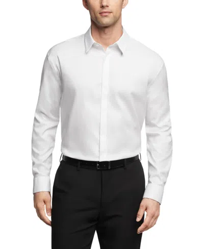 Shop Calvin Klein Infinite Color, Men's Slim Fit Dress Shirt In White