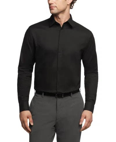 Shop Calvin Klein Infinite Color, Men's Slim Fit Dress Shirt In Black