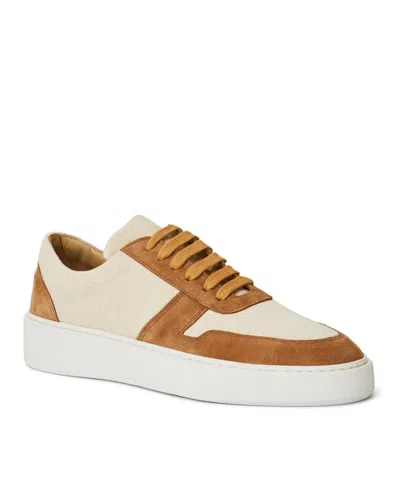 Bruno Magli Men's Darian Suede & Canvas Low-top Sneakers In Sand Canvas