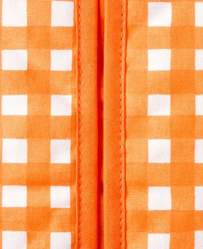Kate Spade Squeeze The Day And Spring Gingham Pot Holder 2-pack In Orange
