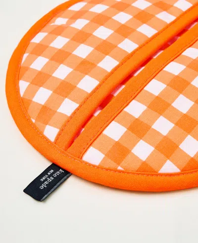 Kate Spade Squeeze The Day And Spring Gingham Pot Holder 2-pack In Orange