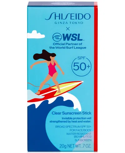 Shop Shiseido Limited-edition World Surf League Clear Sunscreen Stick Spf 50+, 20 G In No Color