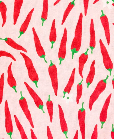 Kate Spade Hot Hot Hot Peppers And Spring Time Dot Kitchen Towel 4-pack In Red