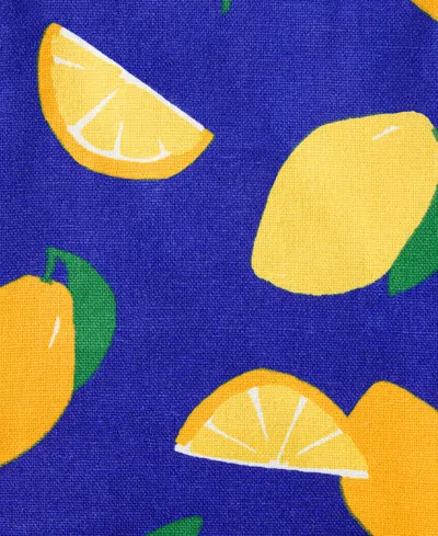 Kate Spade Lemon Party Oven Mitt Navy 2-pack In Navy Blue,yellow