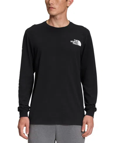 Shop The North Face Men's Cotton Hit Long Sleeve Tee In Tnf Black,tnf White