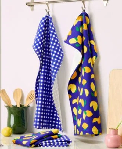 Kate Spade Lemon Party Collection In Navy Blue,yellow