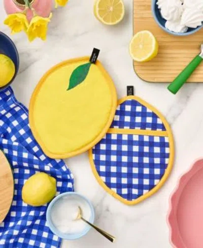 Kate Spade Lemon Party Collection In Navy Blue,yellow