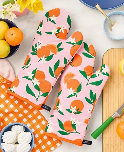 Kate Spade Squeeze The Day Oven Mitt 2-pack In Orange