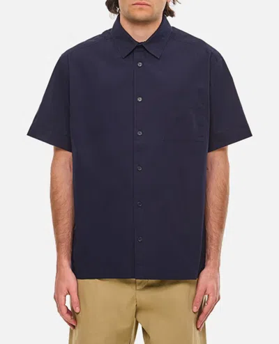 Shop Apc Ross Cotton Shirt In Blue