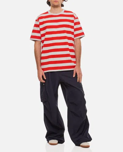 Shop Junya Watanabe Short Sleeves Stripes T-shirt In Multicolor