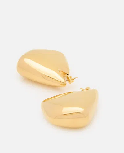 Shop Bottega Veneta Big Fin Earrings In Gold