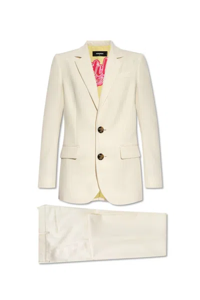 Shop Dsquared2 Manhattan Suit In White