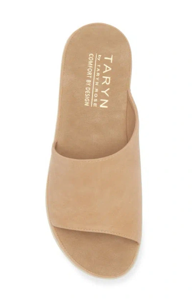 Shop Taryn Rose Asymmetrical Slide Sandal In Camel