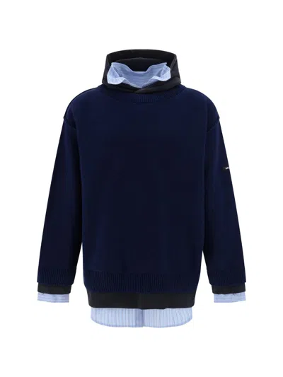Shop Balenciaga Sweatshirts In Navy