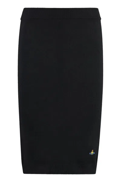 Shop Vivienne Westwood Bea Knit Skirt In Black