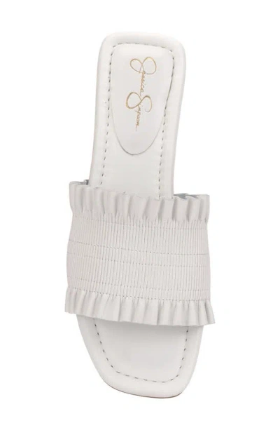 Shop Jessica Simpson Camessa Slide Sandal In Bright White