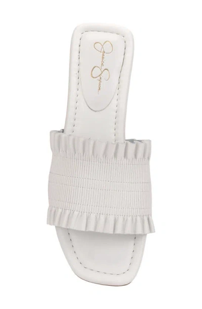 Jessica Simpson Camessa Slide Sandal In Bright White