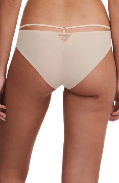 Chantelle Lingerie Monogram Cheeky Bikini In Beige Blush