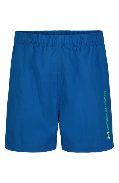 Shop Under Armour Kids' Crinkle Solid Performance Athletic Shorts In Photon Blue