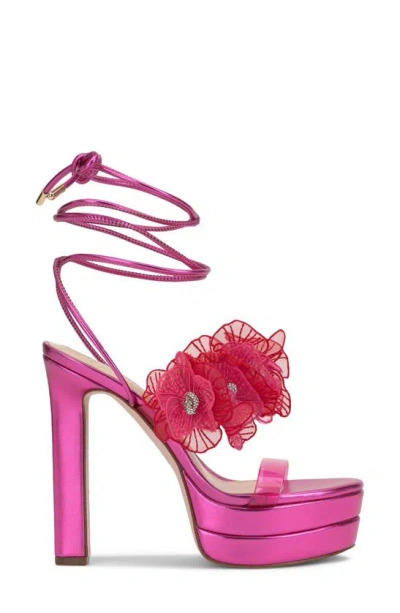 Shop Jessica Simpson Iyla Ankle Wrap Platform Sandal In Pink Jewel