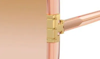 Tory Burch 57mm Gradient Square Sunglasses In Orange