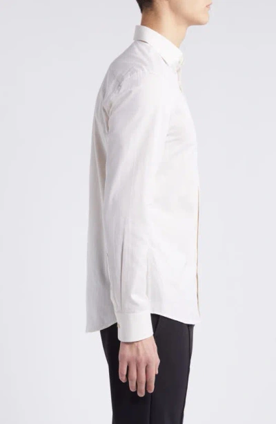 Shop Tiger Of Sweden Adley Slim Fit Solid Dress Shirt In Sand Beam