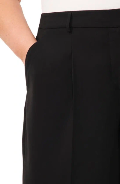Cece Culotte Style Bermuda Shorts In Rich Black
