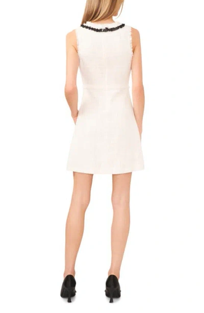 Shop Cece Tweed Sheath Dress In Ultra White