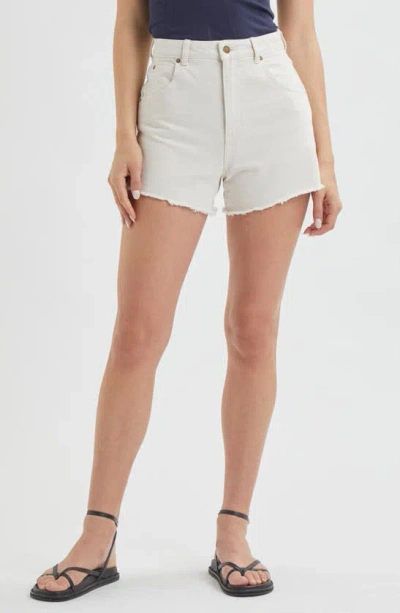 Shop Rolla's Mirage High Waist Cutoff Denim Shorts In Salt