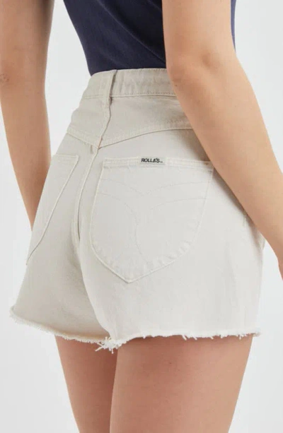 Shop Rolla's Mirage High Waist Cutoff Denim Shorts In Salt