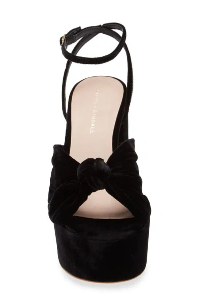Shop Loeffler Randall Roz Knotted Platform Sandal In Black