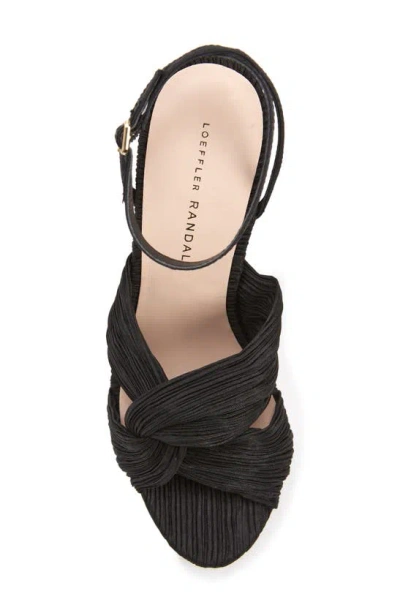 Shop Loeffler Randall Plissé Knotted Sparkle Sandal In Black