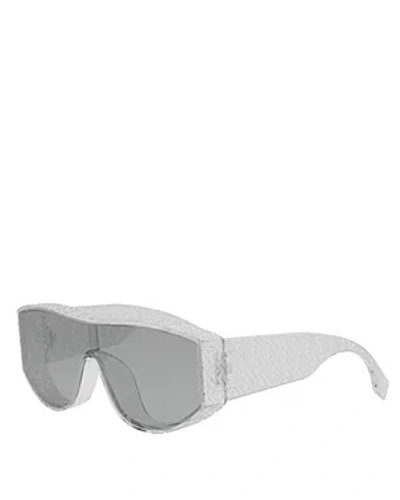 Shop Fendi Lab Mask Sunglasses In Gray/gray Solid