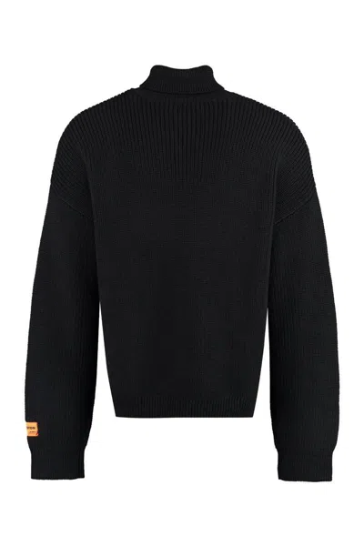 Shop Heron Preston Wool Turtleneck Sweater In Black