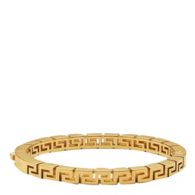 Shop Versace Greca Logo Bracelet In Golden