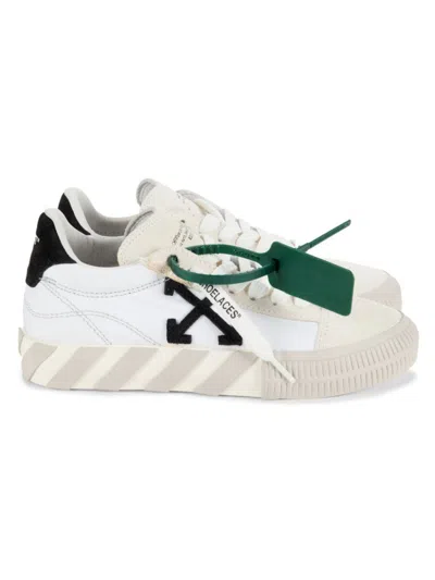 Shop Off-white Women's Low Top Arrow Canvas Sneakers In White Black