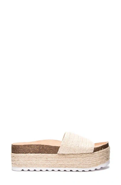 Shop Dirty Laundry Palm Desert Platform Espadrille Slide Sandal In Natural