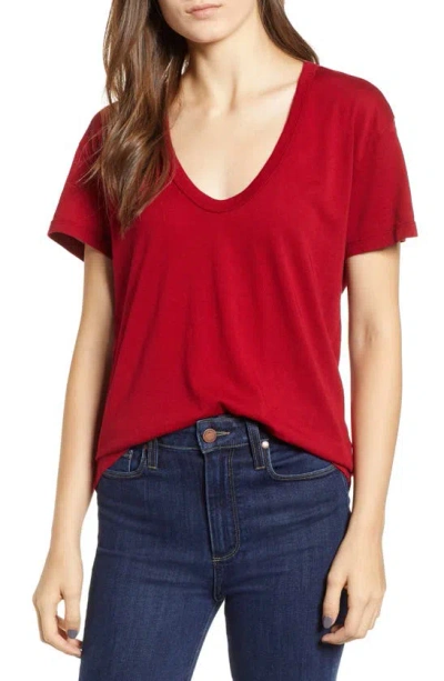 Shop Ag Henson Tee In Red Amaryllis