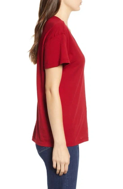 Shop Ag Henson Tee In Red Amaryllis