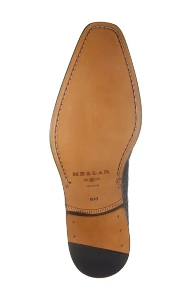 Mezlan Croc Embossed Derby In Black